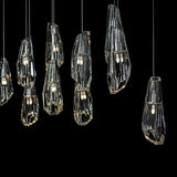 Hubbardton Forge 2022 Sterling Crystal Standard Luma 10-Light Large Crystal Pendant