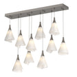 Hubbardton Forge 2022 Dark Smoke Spun Frost (SH) Standard Mobius 10-Light Pendant