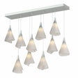 Hubbardton Forge 2022 Vintage Platinum Spun Frost (SH) Standard Mobius 10-Light Pendant