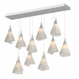 Hubbardton Forge 2022 Vintage Platinum Spun Frost (SH) Standard Mobius 10-Light Pendant