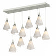 Hubbardton Forge 2022 Sterling Spun Frost (SH) Standard Mobius 10-Light Pendant
