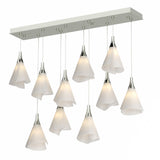 Hubbardton Forge 2022 Sterling Spun Frost (SH) Standard Mobius 10-Light Pendant
