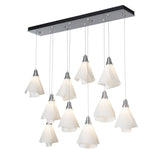 Hubbardton Forge 2022 Sterling Spun Frost (SH) Standard Mobius 10-Light Pendant