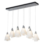 Hubbardton Forge 2022 Sterling Spun Frost (SH) Standard Mobius 10-Light Pendant