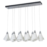 Hubbardton Forge 2022 Sterling Spun Frost (SH) Standard Mobius 10-Light Pendant