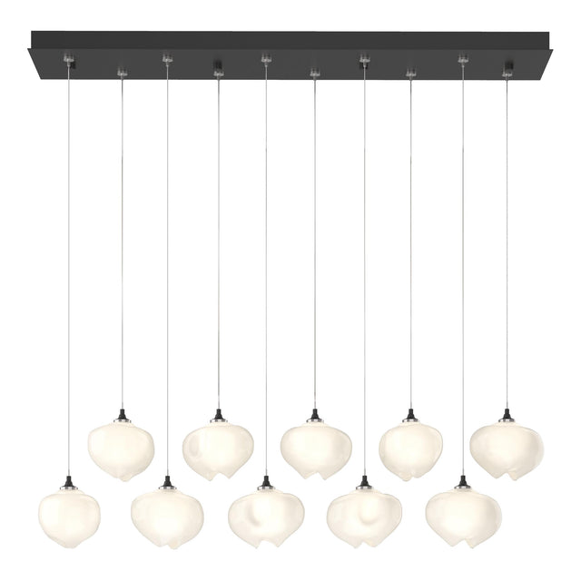Hubbardton Forge 2022 Black Frosted Glass (FD) Standard Ume 10-Light Pendant