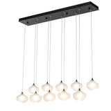 Hubbardton Forge 2022 Black Frosted Glass (FD) Standard Ume 10-Light Pendant