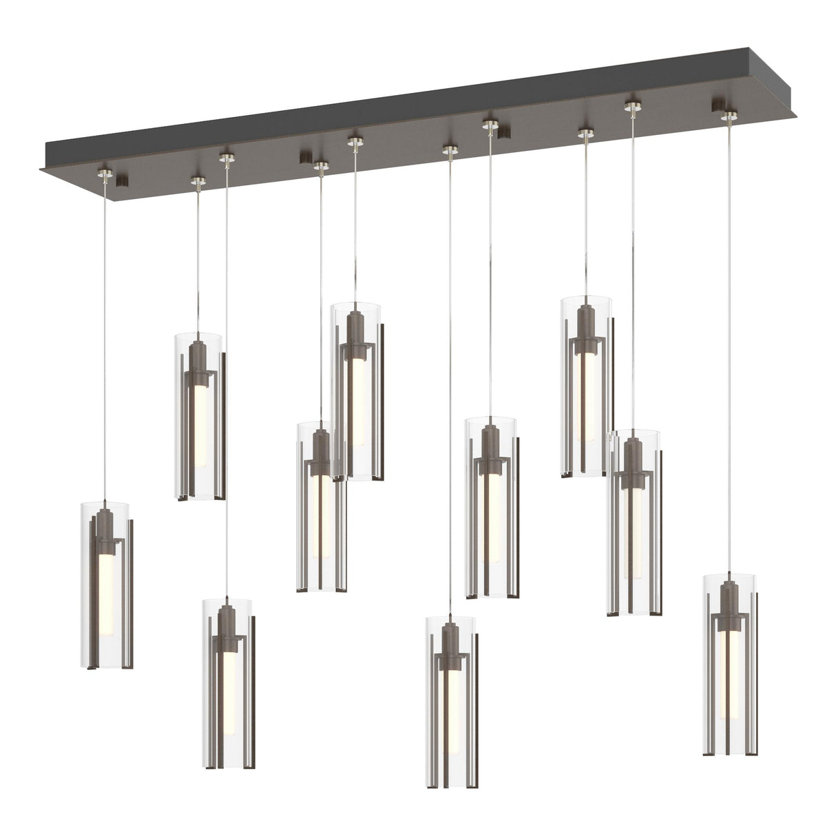 Hubbardton Forge 2022 Bronze Clear Glass (ZM) Standard Exos Glass 10-Light Pendant