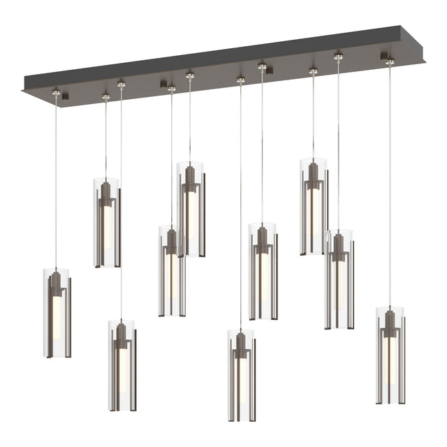 Hubbardton Forge 2022 Bronze Clear Glass (ZM) Standard Exos Glass 10-Light Pendant