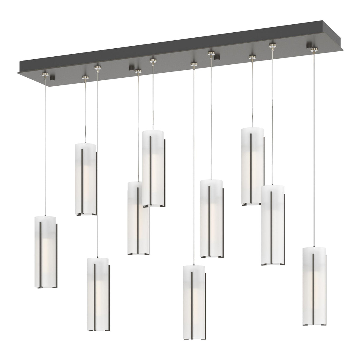 Hubbardton Forge 2022 Dark Smoke Opal Glass (GG) Standard Exos Glass 10-Light Pendant