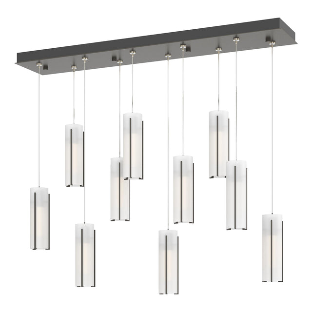 Hubbardton Forge 2022 Dark Smoke Opal Glass (GG) Standard Exos Glass 10-Light Pendant