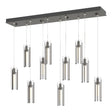 Hubbardton Forge 2022 Dark Smoke Clear Glass (ZM) Standard Exos Glass 10-Light Pendant