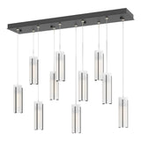 Hubbardton Forge 2022 Black Opal Glass (GG) Standard Exos Glass 10-Light Pendant