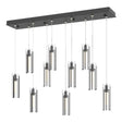 Hubbardton Forge 2022 Black Clear Glass (ZM) Standard Exos Glass 10-Light Pendant