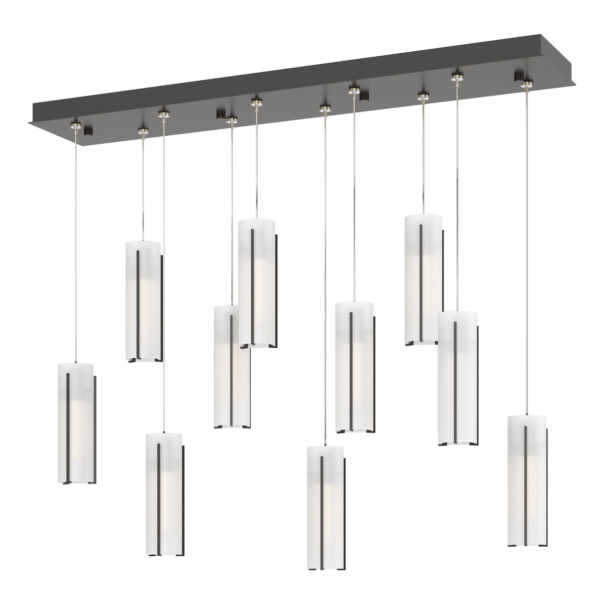 Hubbardton Forge 2022 Oil Rubbed Bronze Opal Glass (GG) Standard Exos Glass 10-Light Pendant