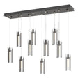 Hubbardton Forge 2022 Oil Rubbed Bronze Clear Glass (ZM) Standard Exos Glass 10-Light Pendant