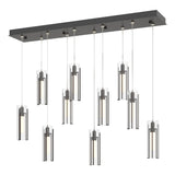Hubbardton Forge 2022 Oil Rubbed Bronze Clear Glass (ZM) Standard Exos Glass 10-Light Pendant