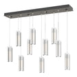 Hubbardton Forge 2022 Natural Iron Opal Glass (GG) Standard Exos Glass 10-Light Pendant