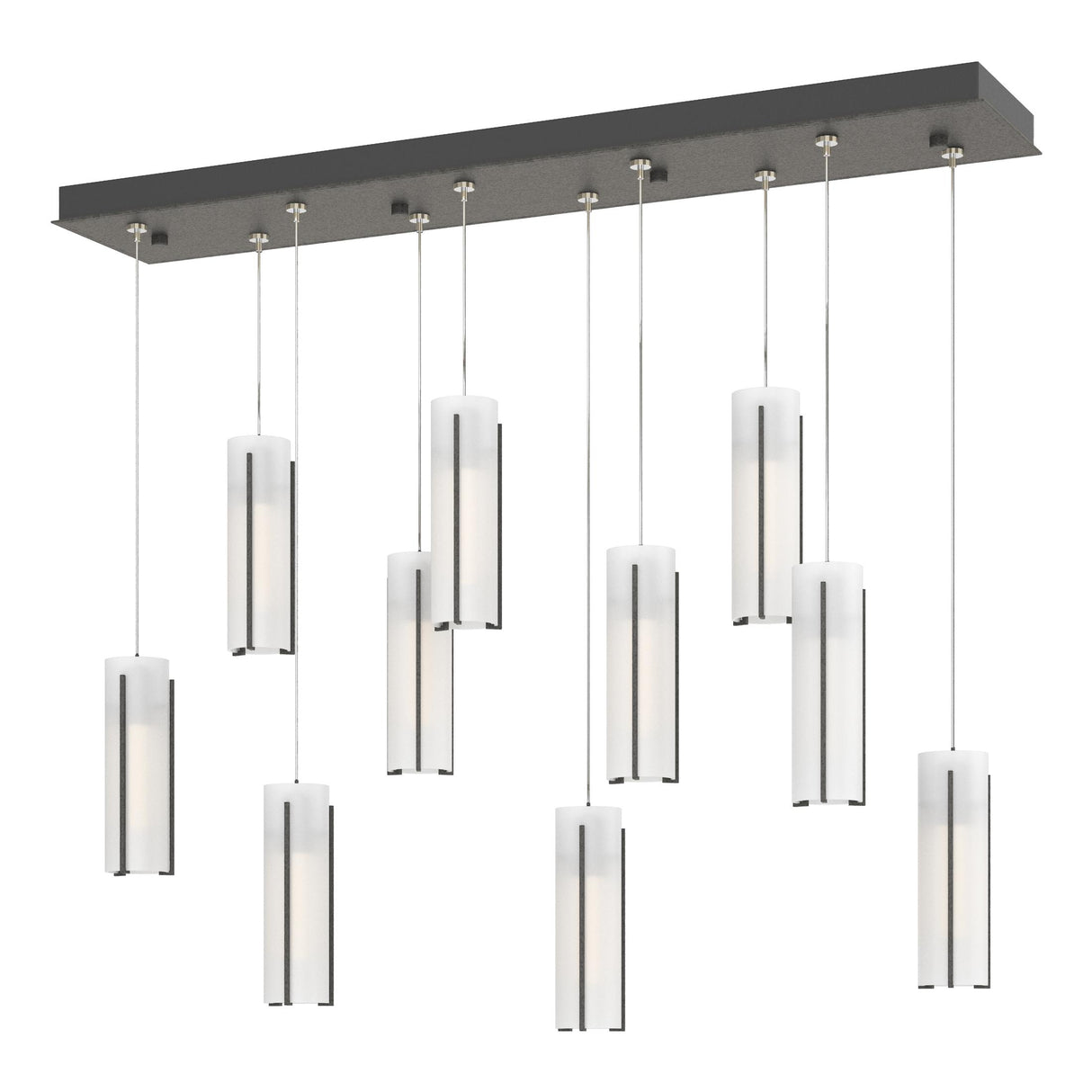 Hubbardton Forge 2022 Natural Iron Opal Glass (GG) Standard Exos Glass 10-Light Pendant