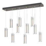Hubbardton Forge 2022 Natural Iron Opal Glass (GG) Standard Exos Glass 10-Light Pendant