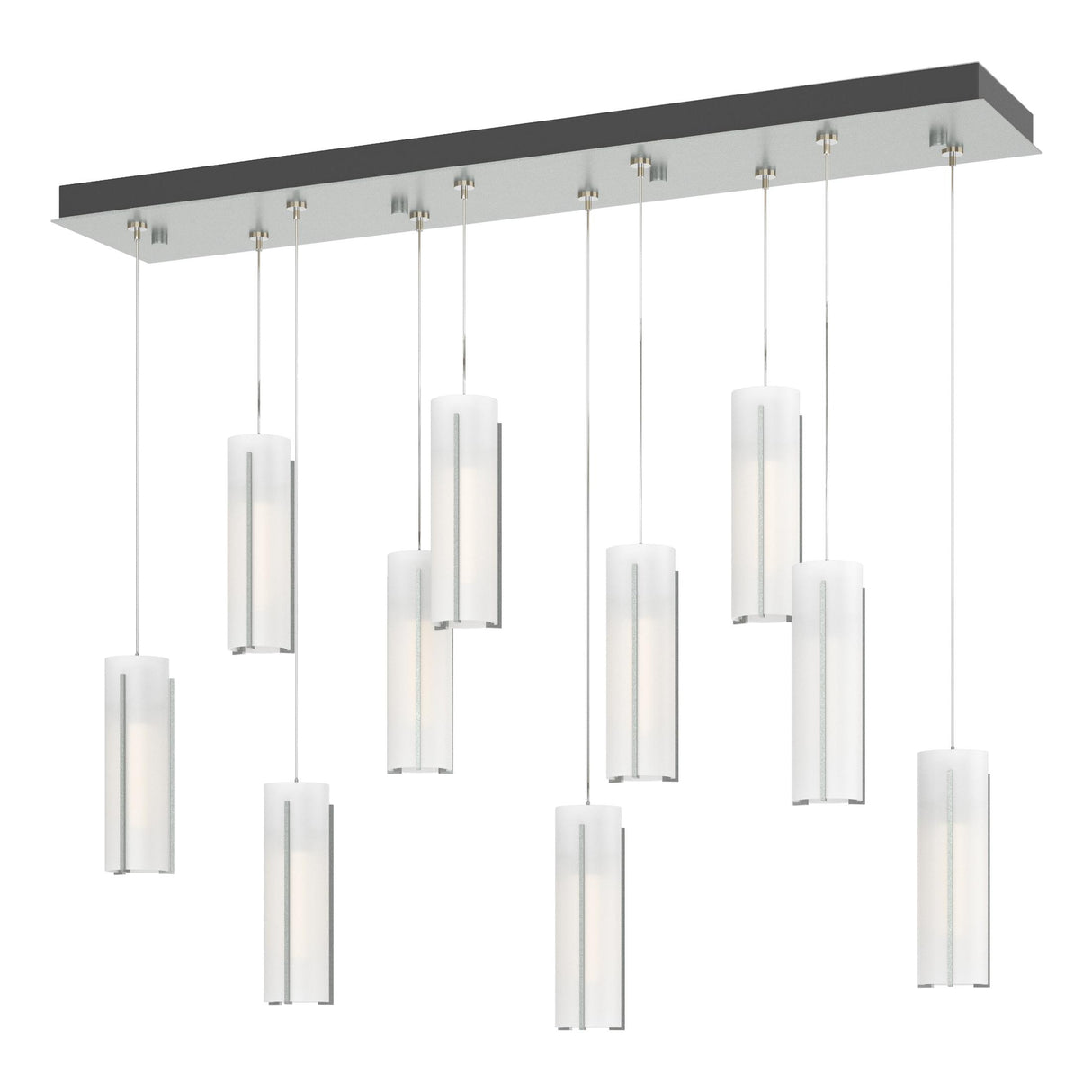 Hubbardton Forge 2022 Vintage Platinum Opal Glass (GG) Standard Exos Glass 10-Light Pendant