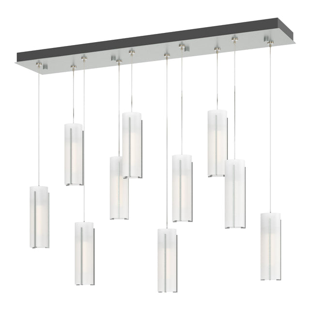 Hubbardton Forge 2022 Vintage Platinum Opal Glass (GG) Standard Exos Glass 10-Light Pendant