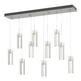 Hubbardton Forge 2022 Vintage Platinum Clear Glass (ZM) Standard Exos Glass 10-Light Pendant