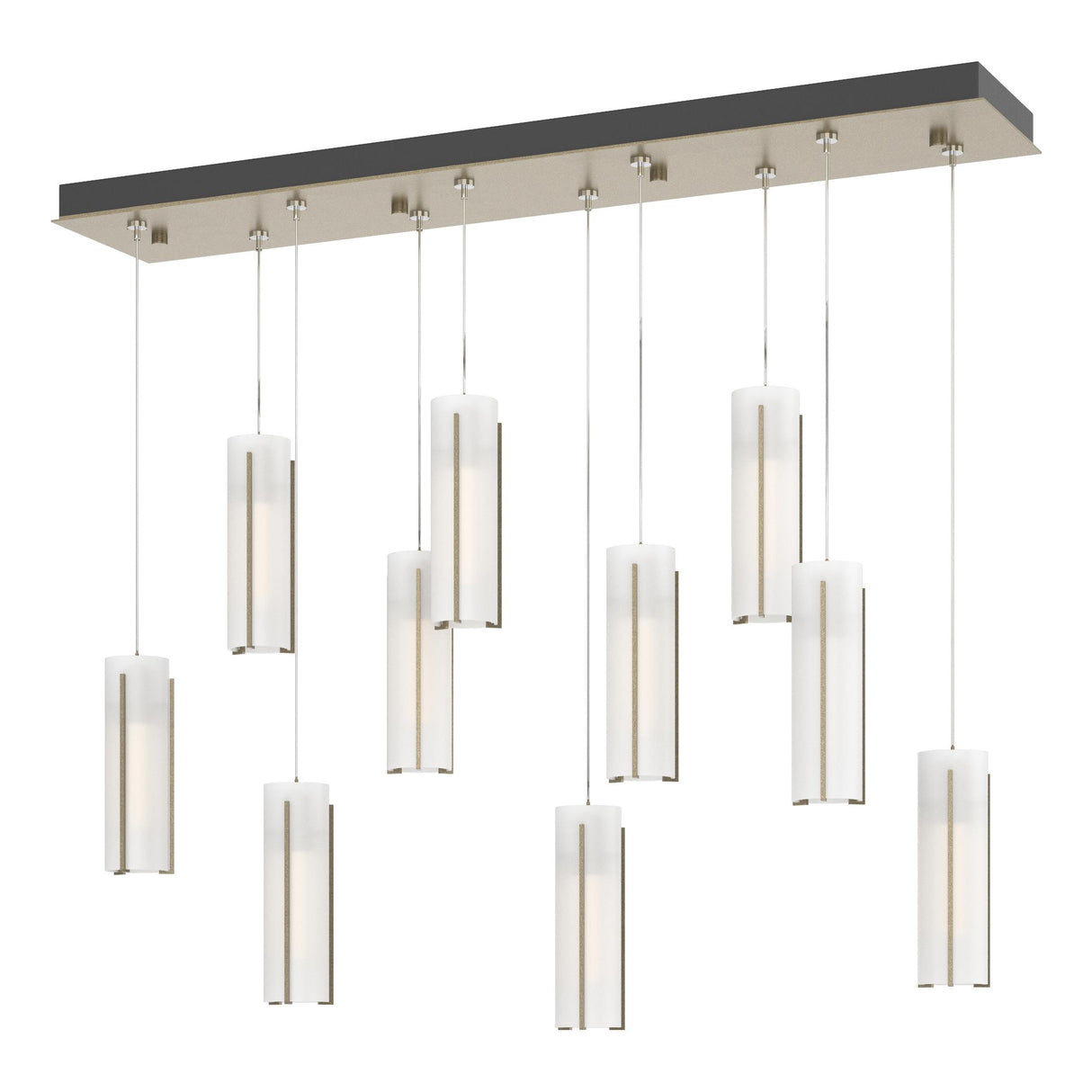 Hubbardton Forge 2022 Soft Gold Opal Glass (GG) Standard Exos Glass 10-Light Pendant