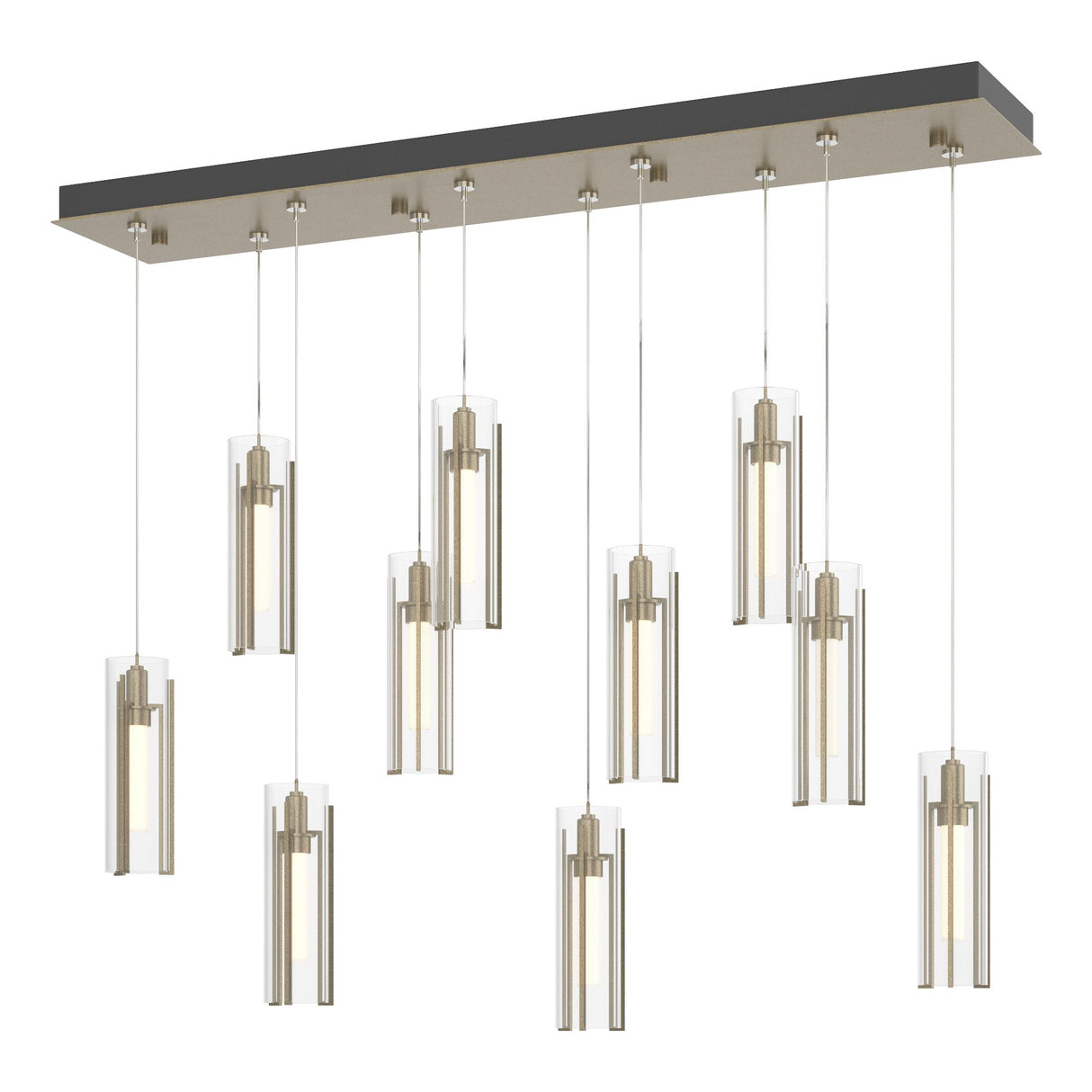 Hubbardton Forge 2022 Soft Gold Clear Glass (ZM) Standard Exos Glass 10-Light Pendant