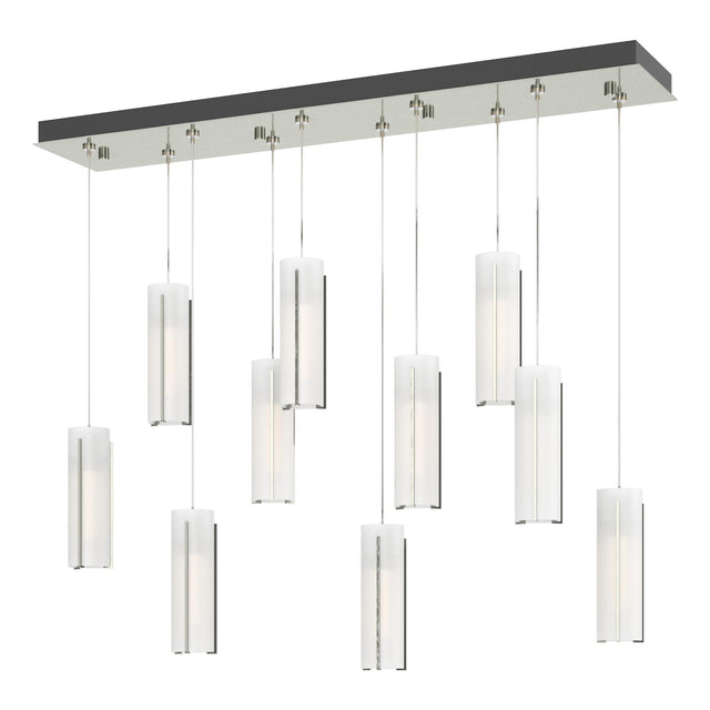 Hubbardton Forge 2022 Sterling Opal Glass (GG) Standard Exos Glass 10-Light Pendant