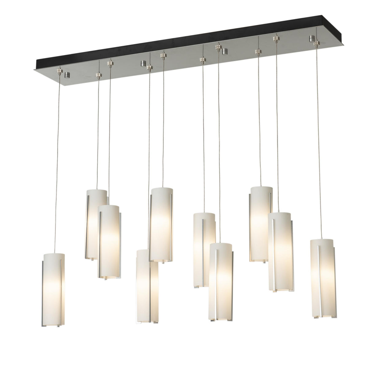 Hubbardton Forge 2022 Sterling Opal Glass (GG) Standard Exos Glass 10-Light Pendant