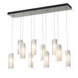Hubbardton Forge 2022 Sterling Opal Glass (GG) Standard Exos Glass 10-Light Pendant