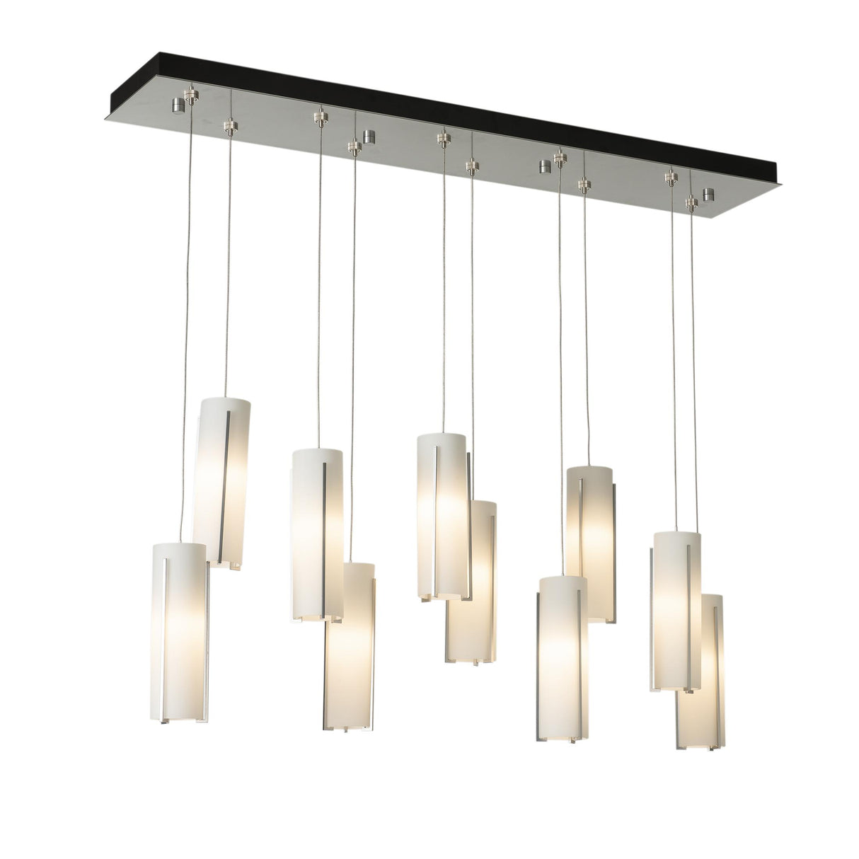 Hubbardton Forge 2022 Sterling Opal Glass (GG) Standard Exos Glass 10-Light Pendant