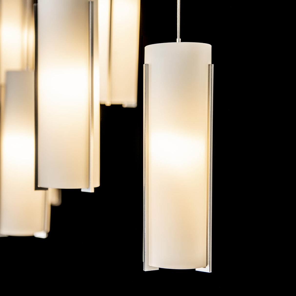 Hubbardton Forge 2022 Sterling Opal Glass (GG) Standard Exos Glass 10-Light Pendant