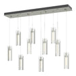 Hubbardton Forge 2022 Sterling Clear Glass (ZM) Standard Exos Glass 10-Light Pendant