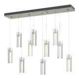 Hubbardton Forge 2022 Sterling Clear Glass (ZM) Standard Exos Glass 10-Light Pendant