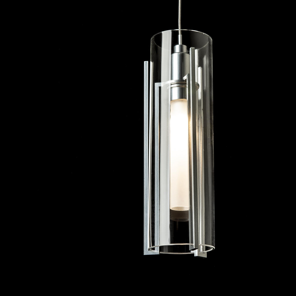 Hubbardton Forge 2022 Sterling Clear Glass (ZM) Standard Exos Glass 10-Light Pendant