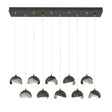 Hubbardton Forge 2022 Oil Rubbed Bronze Sterling Opal Glass (GG) Standard Brooklyn 10-Light Double Shade Pendant