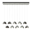 Hubbardton Forge 2022 Vintage Platinum Oil Rubbed Bronze Opal Glass (GG) Standard Brooklyn 10-Light Double Shade Pendant