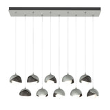 Hubbardton Forge 2022 Vintage Platinum Oil Rubbed Bronze Opal Glass (GG) Standard Brooklyn 10-Light Double Shade Pendant