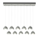 Hubbardton Forge 2022 Vintage Platinum Vintage Platinum Opal Glass (GG) Standard Brooklyn 10-Light Double Shade Pendant