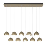 Hubbardton Forge 2022 Soft Gold Soft Gold Opal Glass (GG) Standard Brooklyn 10-Light Double Shade Pendant