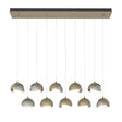 Hubbardton Forge 2022 Soft Gold Sterling Opal Glass (GG) Standard Brooklyn 10-Light Double Shade Pendant
