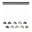 Hubbardton Forge 2022 Sterling Oil Rubbed Bronze Opal Glass (GG) Standard Brooklyn 10-Light Double Shade Pendant