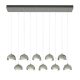 Hubbardton Forge 2022 Sterling Sterling Opal Glass (GG) Standard Brooklyn 10-Light Double Shade Pendant