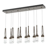 Hubbardton Forge 2022 Bronze Clear Glass (ZM) Standard Link 10-Light Clear Glass Pendant