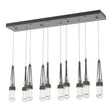 Hubbardton Forge 2022 Dark Smoke Clear Glass (ZM) Standard Link 10-Light Clear Glass Pendant