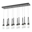 Hubbardton Forge 2022 Black Clear Glass (ZM) Standard Link 10-Light Clear Glass Pendant