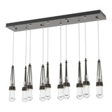 Hubbardton Forge 2022 Oil Rubbed Bronze Clear Glass (ZM) Standard Link 10-Light Clear Glass Pendant