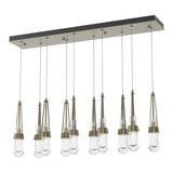 Hubbardton Forge 2022 Soft Gold Clear Glass (ZM) Standard Link 10-Light Clear Glass Pendant